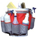 Busy Pockets bucket caddy AX106A commercial cleaning tool organizer fitting a 5-gallon bucket