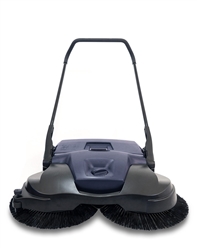 Firmhorn Avenue 38-inch ECO Power Wide Area Walk Behind Hard Surface Commercial Push Sweeper, 13.2 Gallons
