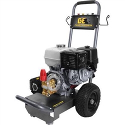 BE Pressure B4013HC cold water gas pressure washer 4000 PSI 4.0 GPM with Honda GX390 engine on steel frame