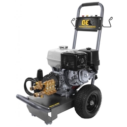 BE Pressure B4013HGS 4000 PSI cold water pressure washer with Honda GX390 engine and General triplex pump on steel frame
