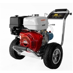 BE Pressure B4213HSJ 4200 PSI 4.0 GPM cold water gas pressure washer with Honda GX390 engine and CAT triplex pump