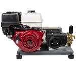 BE Pressure B4213HTBGS truck-mount 4,200 PSI gas pressure washer with Honda GX390 electric-start engine, General belt-drive pump, and powder-coated