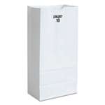 General 10# Paper Bag, 35-lb Base Weight, White, 6-5/16 x 4-3/16 x 13-3/8, 500-Bundle # BAGGW10500