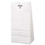 General 4# Paper Bag, 30lb, White, 5 x 3 1/3 x 9 3/4, 500/Pack # BAGGW4500