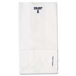 General 6# Paper Bag, 35lb, White, 6 x 3 5/8 x 11 1/16, 500/Pack # BAGGW6500