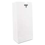 Duro Bag Kraft Paper Bags, Heavy-Duty, 8 lb., White, 500/Carton # BAGGW8500