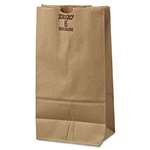 General 6# Paper Bag, 50lb Kraft, Brown, 6 x 3 5/8 x 11 1/16, 500/Pack # BAGGX6500