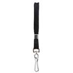 Baumgartens Flat Lanyard w/Hook, 36", Nylon, Black, 100/Pack # BAU65619