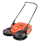 Bissell BG-497 38-inch deluxe triple brush push manual sweeper with 13.2 gallon hopper for large floors