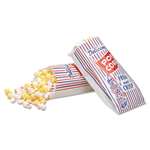 Bagcraft Papercon&reg; Pinch-Bottom Paper Popcorn Bag, 4w x 1-1/2d x 8h, Blue/Red/White # BGC300471