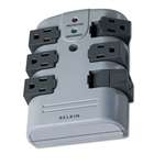 Belkin&reg; Pivot Plug Surge Protector, 6 Outlets, 1080 Joules # BLKBP106000