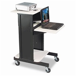 BALT Adjustable Presentation Cart, 18 x 30 x 40-1/4, Bl