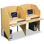 BALT Add-On Privacy Study Carrel, Teak Laminate # BLT89