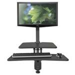 BALT&reg; Up-Rite Desk Mounted Sit/Stand Workstation, Single, 27 1/8 x 30 x 42, Dark Gray # BLT90530