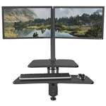 BALT&reg; Up-Rite Desk Mounted Sit/Stand Workstation, Double, 27 1/8 x 30 x 42, Dark Gray # BLT90531