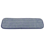 19-inch blue microfiber looped tube mop head with abrasive scrub strips for commercial floor cleaning