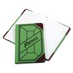 Boorum & Pease&reg; Miniature Account Book, Green/Red Canvas Cover, 208 Pages, 9 1/2 x 6 # BOR667R