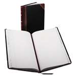 Boorum & Pease&reg; Record/Account Book, Black/Red Cover, 150 Pages, 14 1/8 x 8 5/8 # BOR9150R