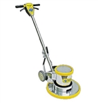 Mercury BOSS-1 1.5 HP 175 RPM heavy-duty single-disc floor machine base unit shown without apron, for commercial stripping, scrubbing and buffing.