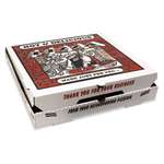 PIZZA Box Takeout Containers, 18in Pizza, White, 18w x 18d x 2 1/2h, 50/Bundle # BOXPZCORB18