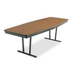 Barricks Economy Conference Folding Table, Boat, 96w x 36d x 30h, Walnut # BRKECT368WA