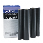 Brother PC202RF Thermal Transfer Refill Roll, Black, 2/