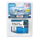 Brother&reg; P-Touch&reg; TZ Standard Adhesive Laminated Labeling Tape, 1-1/2w, Black on White # BRTTZE261