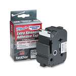 Brother&reg; P-Touch&reg; TZ Extra-Strength Adhesive Laminated Labeling Tape, 1-1/2w, Black on White # BRTTZES261