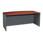 Bush Series C Bow Front Desk, 71w x 36-1/8d x 29-7/8h,