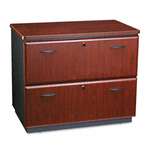 Bush&reg; Series A Two-Drawer Lateral File, 35-3/4 x 23-3/8 x 29-7/8, Hansen Cherry/Galaxy # BSHWC94454ASU