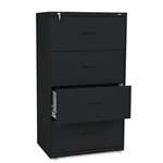 basyx&trade; 400 Series Four-Drawer Lateral File, 30w x53-1/4h x19-1/4d, Black # BSX434LP