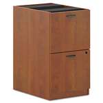 basyx&reg; BL Laminate Two-Drawer Pedestal File, 15-5/8w x 21-3/4d x 27-3/4h, Medium Cherry # BSXBL2163A1A1