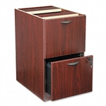 basyx Two-Drawer Pedestal File, 15-5/8w x 21-3/4d x 27-