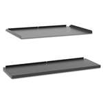 basyx&reg; Manage Series Shelf and Tray Kit, Steel, 17-1/2w x 9d x 1h, Ash # BSXMGSHTRA1