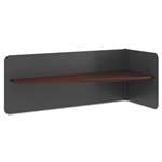 basyx&reg; Manage Series Table Desk Metal Divider w/Laminate Shelf, 31 x 13 x 12, Chestnut # BSXMNGDIVC