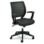 basyx&trade; VL521 Mid-Back Work Chair, Mesh Back, Fabric Seat, Black # BSXVL521VA10