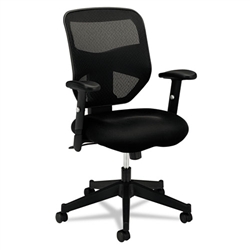 basyx VL531 High-Back Work Chair, Mesh Back, Padded Mesh Seat, Black # BSXVL531MM10