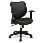 basyx&trade; VL551 Mid-Back Swivel/Tilt Chair, Fabric Seat, Mesh Back, Black # BSXVL551VB10