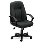 basyx&reg; VL601 Series Executive High-Back Swivel/Tilt Chair, Charcoal Fabric/Black Frame # BSXVL601VA19