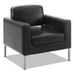 basyx&reg; VL887 Lounge Seating Series Club Chair, Black Leather # BSXVL887SB11