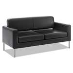 basyx&reg; VL888 Series Reception Seating Sofa, 67 x 28 x 30 1/2, Black SofThread&trade; Leather # BSXVL888SB11