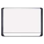 MasterVision&reg; Lacquered steel magnetic dry erase board, 48 x 96, Silver/Black # BVCMVI210201