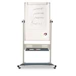 MasterVision&reg; Revolver Easel, 35"w x 47"h Board, 80" Easel Height, White/Silver # BVCQR5203