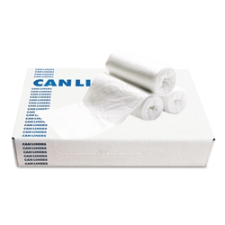 Boardwalk&reg; Waste Can Liners, 8-10 gal, 24 x 23, 0.4 mil, White, 25 Bags/Roll, 20 Rolls/Ctn # BWK2423EXH