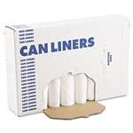 Boardwalk&reg; EH-Grade Can Liners, 24 x 32, 16gal, .4mil, White, 25/Roll, 20 Rolls/Carton # BWK2432EXH