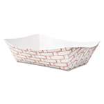 Boardwalk&reg; Paper Food Baskets, 3lb Capacity, Red/White, 500/Carton # BWK30LAG300
