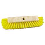 Boardwalk&reg; Dual-Surface Scrub Brush, Plastic Fill, 10" Long, Yellow # BWK3410