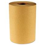 Boardwalk&reg; Hardwound Paper Towels, Nonperforated 1-Ply Kraft, 800'/Roll, 6/Carton # BWK6256