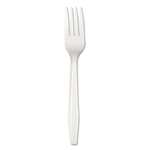 Boardwalk&reg; Full Length Polystyrene Cutlery, Fork, White, 1000/Carton # BWKFORKHW