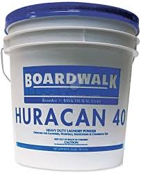 Boardwalk&reg; Low Suds Laundry Detergent, Economical, Powder, Fresh Lemon Scent, 40 lb. Pail # BWKHURACAN40